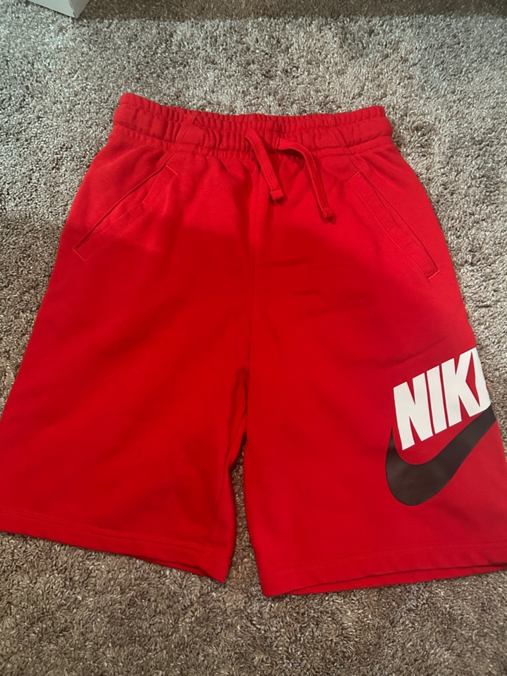 Nike Red Boys' Logo Athletic Shorts